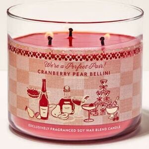 Bath & Body Works Cranberry Pear Bellini Scented Candle
